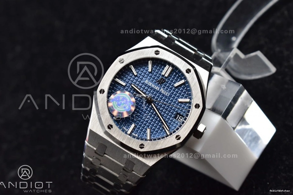 SS Best Oak 445 Edition Bracelet 1:1 A4302 APSF Clone SS Blue Super Lightweight 15500 Dial 41mm Textured Royal on 0116
